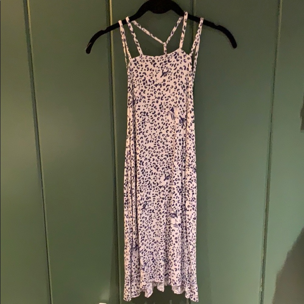 Strappy Open Back Leopard Print Dress